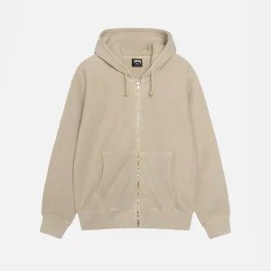 Stussy BUANA ZIP HOODIE PIGMENT DYED KHAKI