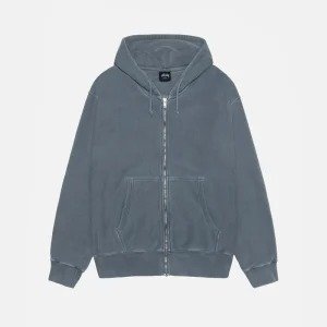 Stussy BUANA ZIP HOODIE PIGMENT DYED GREY