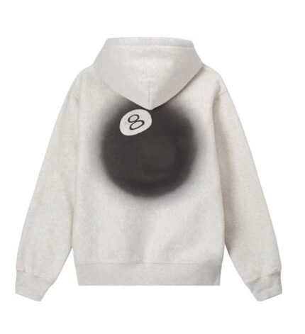 Stussy 8 Ball Fade Hoodie Grey